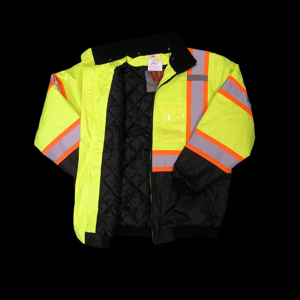 Class 3 Quilt Lined Hi Visibility Bomber Jacket